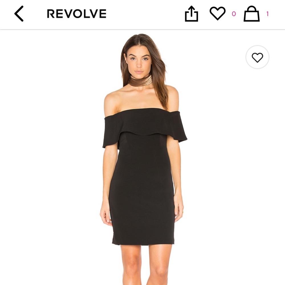 Bardot black off the shoulder dress